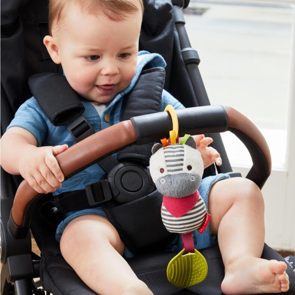 Skip Hop Zebra Bandana Buddies Chime & Teether Stroller Toy